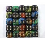 15mm Oblivion Spot Dice - Pack of 25 Assorted Colours